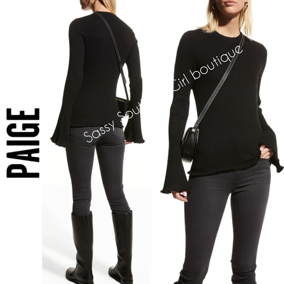 🆕⭐PAIGE black Iona sweater top